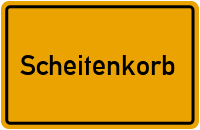 Ortsschild von Gemeinde Scheitenkorb in Rheinland-Pfalz