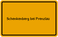 Ortsschild Schenkenberg bei Prenzlau