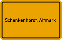 Ortsschild von Gemeinde Schenkenhorst, Altmark in Sachsen-Anhalt
