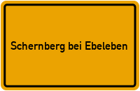 City Sign Schernberg bei Ebeleben