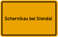City Sign Schernikau bei Stendal