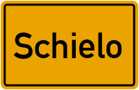 Ortsschild von Gemeinde Schielo in Sachsen-Anhalt