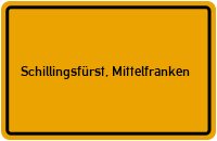 City Sign Schillingsfürst, Mittelfranken