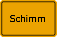 Ortsschild von Schimm in Mecklenburg-Vorpommern