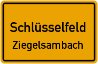 Straßenverzeichnis Schlüsselfeld Ziegelsambach