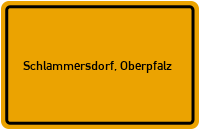 City Sign Schlammersdorf, Oberpfalz