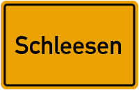Ortsschild von Gemeinde Schleesen in Sachsen-Anhalt