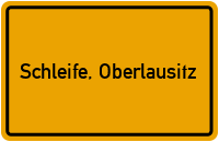 City Sign Schleife, Oberlausitz