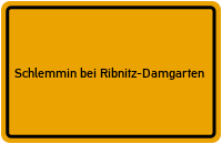 Ortsschild Schlemmin bei Ribnitz-Damgarten