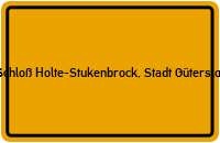 Ortsschild von Stadt Schloß Holte-Stukenbrock, Stadt Gütersloh in Nordrhein-Westfalen