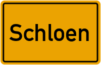 Ortsschild von Schloen in Mecklenburg-Vorpommern
