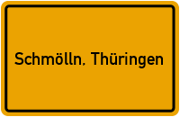 City Sign Schmölln, Thüringen