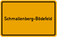 Ortsschild Schmallenberg-Bödefeld