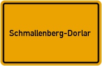 Ortsschild Schmallenberg-Dorlar