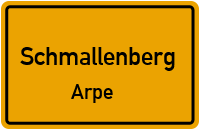 Straßenverzeichnis Schmallenberg Arpe