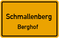 Straßenverzeichnis Schmallenberg Berghof