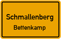 Straßenverzeichnis Schmallenberg Bettenkamp