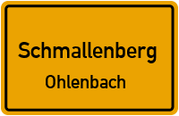 Straßenverzeichnis Schmallenberg Ohlenbach