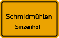 Straßen in Schmidmühlen Sinzenhof