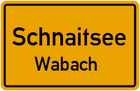 Straßen in Schnaitsee Wabach