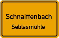 Straßenverzeichnis Schnaittenbach Seblasmühle