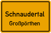 Großpörthener Dorfstraße in SchnaudertalGroßpörthen