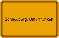 City Sign Schneeberg, Unterfranken