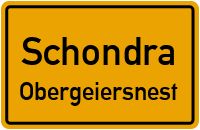 Straßenverzeichnis Schondra Obergeiersnest