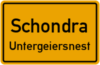 Straßen in Schondra Untergeiersnest