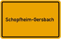 City Sign Schopfheim-Gersbach
