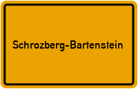 Ortsschild Schrozberg-Bartenstein