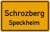 Straßenverzeichnis Schrozberg Speckheim