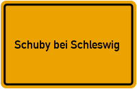 City Sign Schuby bei Schleswig