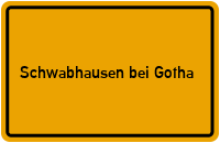 City Sign Schwabhausen bei Gotha