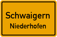 Straßenverzeichnis Schwaigern Niederhofen