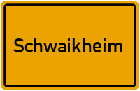 Ortsschild von Gemeinde Schwaikheim in Baden-Württemberg
