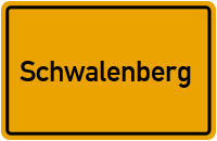City Sign Schwalenberg