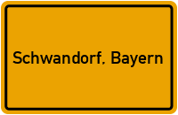 City Sign Schwandorf, Bayern