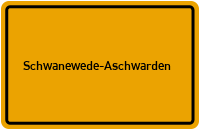 Ortsschild Schwanewede-Aschwarden