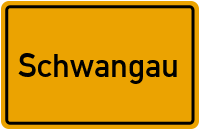 Ortsschild von Gemeinde Schwangau in Bayern
