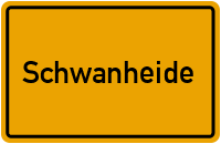 Ortsschild von Schwanheide in Mecklenburg-Vorpommern