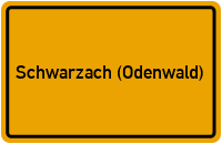 City Sign Schwarzach (Odenwald)