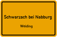 Straßenverzeichnis Schwarzach bei Nabburg Weiding