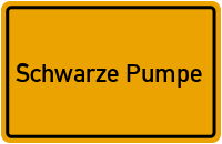 City Sign Schwarze Pumpe