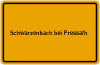 Ortsschild Schwarzenbach bei Pressath