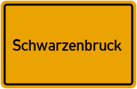 Ortsschild von Gemeinde Schwarzenbruck in Bayern