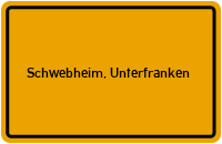 City Sign Schwebheim, Unterfranken