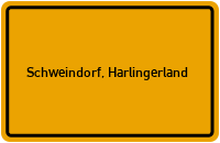 Ortsschild von Gemeinde Schweindorf, Harlingerland in Niedersachsen