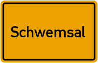 Ortsschild von Gemeinde Schwemsal in Sachsen-Anhalt