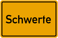 Ortsschild von Stadt Schwerte in Nordrhein-Westfalen
